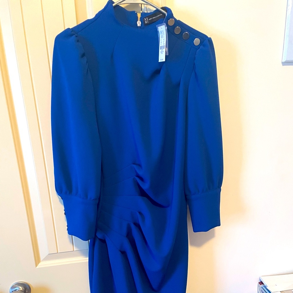NWT: NY&Co Medium-Tall Blue formal dress